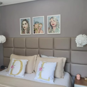 Kit 8 Cabeceiras Modular Estofada Cama De Casal