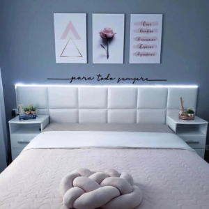 KIT 8 PEÇAS CABECEIRA MODULAR ESTOFADA CAMA CASAL 40X30